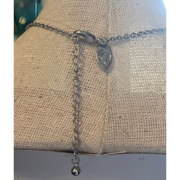 Charming Charlie Blue Crystal Pendant Necklace -- 18" - Picture 7 of 7